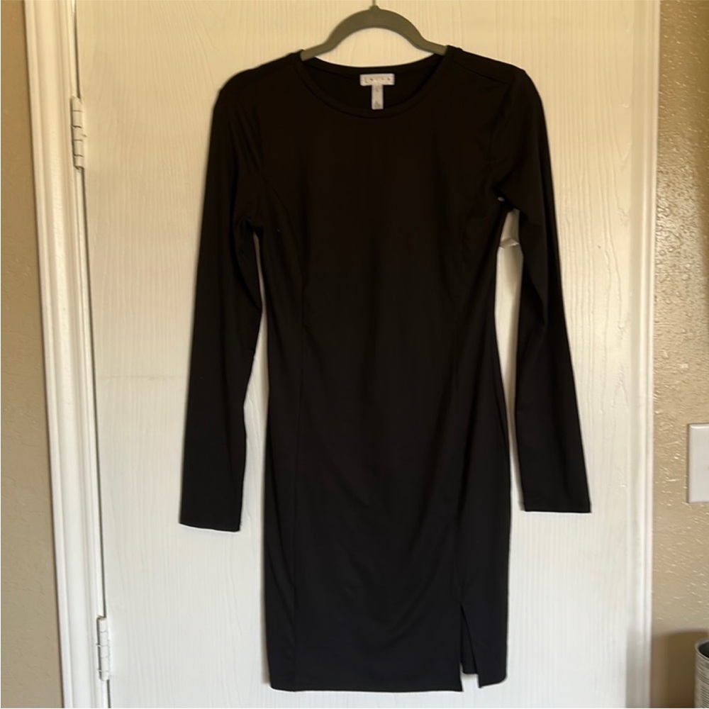 NWT LEITH long sleeve black dress Size Small